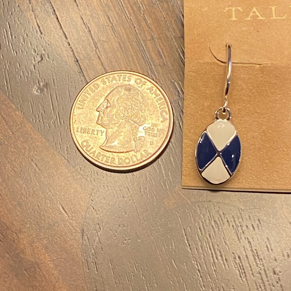 Blue and white drop earrings by Talbots - Picture 2 of 3